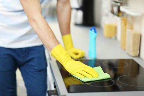 Domestic cleaning in a Pimlico apartment building
